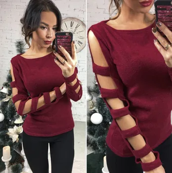 Autumn Winter Knitted Jumper Sweater Women Slim Tops Hollow Out Sleeve Pullovers Knitwear Long Shirts Womens Sweaters
Autumn Winter Knitted Jumper Sweater Women Slim Tops Hollow Out Sleeve Pullovers Knitwear Long Shirts Womens Sweaters