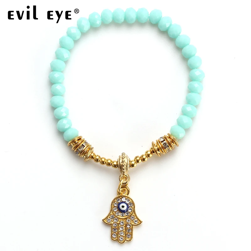 EVIL EYE 2018 Fashion Colorful Crystal Beads String bracelet With Alloy Golden Hassam palm And Blue Eye Gift For Women EY2633
EVIL EYE 2018 Fashion Colorful Crystal Beads String bracelet With Alloy Golden Hassam palm And Blue Eye Gift For Women EY2633