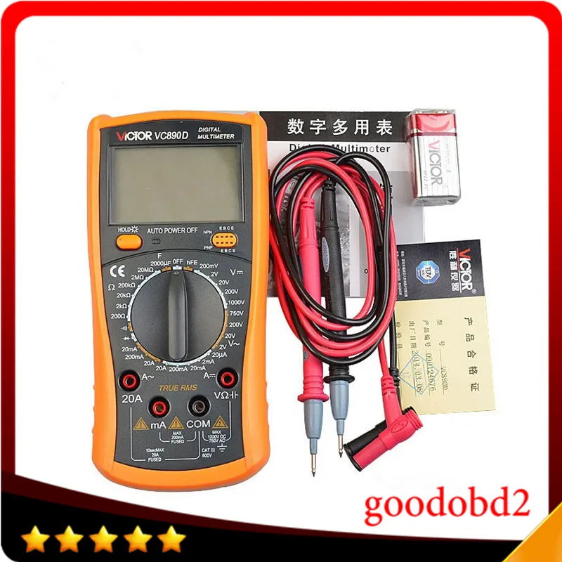 VC890D Digital Multimeter True RMS Multimeter LCD Multimeter Tester 2000UF Capacitor Temperature Measurement
VC890D Digital Multimeter True RMS Multimeter LCD Multimeter Tester 2000UF Capacitor Temperature Measurement