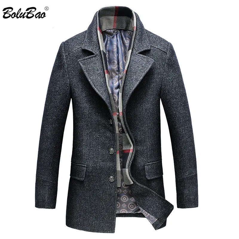 BOLUBAO Men Winter Wool Coat Men's Solid Color Simple Warm Thick Wool Blends Woolen Pea Coat Male Trench Coat Casual Overcoat
BOLUBAO Men Winter Wool Coat Men's Solid Color Simple Warm Thick Wool Blends Woolen Pea Coat Male Trench Coat Casual Overcoat