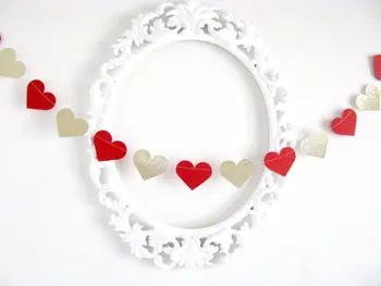 gold and red glitter Heart garland, Wedding garland buntings Valentine's day Bridal Baby Shower, Party Birthday Decor banners
gold and red glitter Heart garland, Wedding garland buntings Valentine's day Bridal Baby Shower, Party Birthday Decor banners