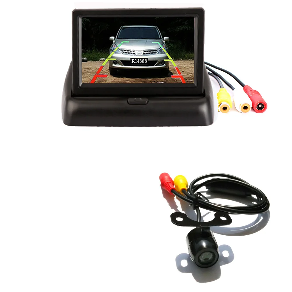 BYNCG Car Rear View Camer 4.3" TFT LCD Color Rearview Display Monitor + Waterproof Reversing Backup 2In1 Car Parking System Kit
BYNCG Car Rear View Camer 4.3" TFT LCD Color Rearview Display Monitor + Waterproof Reversing Backup 2In1 Car Parking System Kit