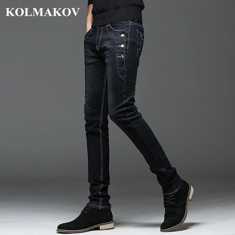 KOLMAKOV 2019 New Mens Denim Jeans Straight Full Length Pants with High Elasticity Slim Pants for Man Fashion Mid-waist Jeans
KOLMAKOV 2019 New Mens Denim Jeans Straight Full Length Pants with High Elasticity Slim Pants for Man Fashion Mid-waist Jeans