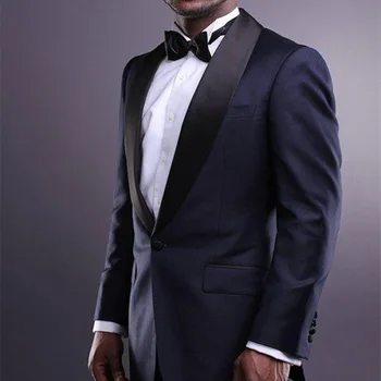 Fashion Bespoke Men's Suits Jacket+Pants Slim Fit Costumes Navy Solid Mens Suits Wedding Party Shawl lapel One button Men suits
Fashion Bespoke Men's Suits Jacket+Pants Slim Fit Costumes Navy Solid Mens Suits Wedding Party Shawl lapel One button Men suits
