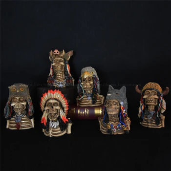 Resin Craft Skull Statues For Decoration Indian Style Skull Sculpture Creative Skull Figurines Home Decoration Accessories
Resin Craft Skull Statues For Decoration Indian Style Skull Sculpture Creative Skull Figurines Home Decoration Accessories