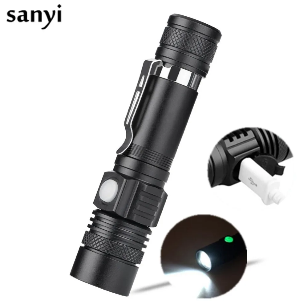 USB Flashlight Handy Powerful Aluminum Alloy LED Flashlight Power Tips Zoomable 3 Modes Mini Torch for Camping By 18650 Battery
USB Flashlight Handy Powerful Aluminum Alloy LED Flashlight Power Tips Zoomable 3 Modes Mini Torch for Camping By 18650 Battery