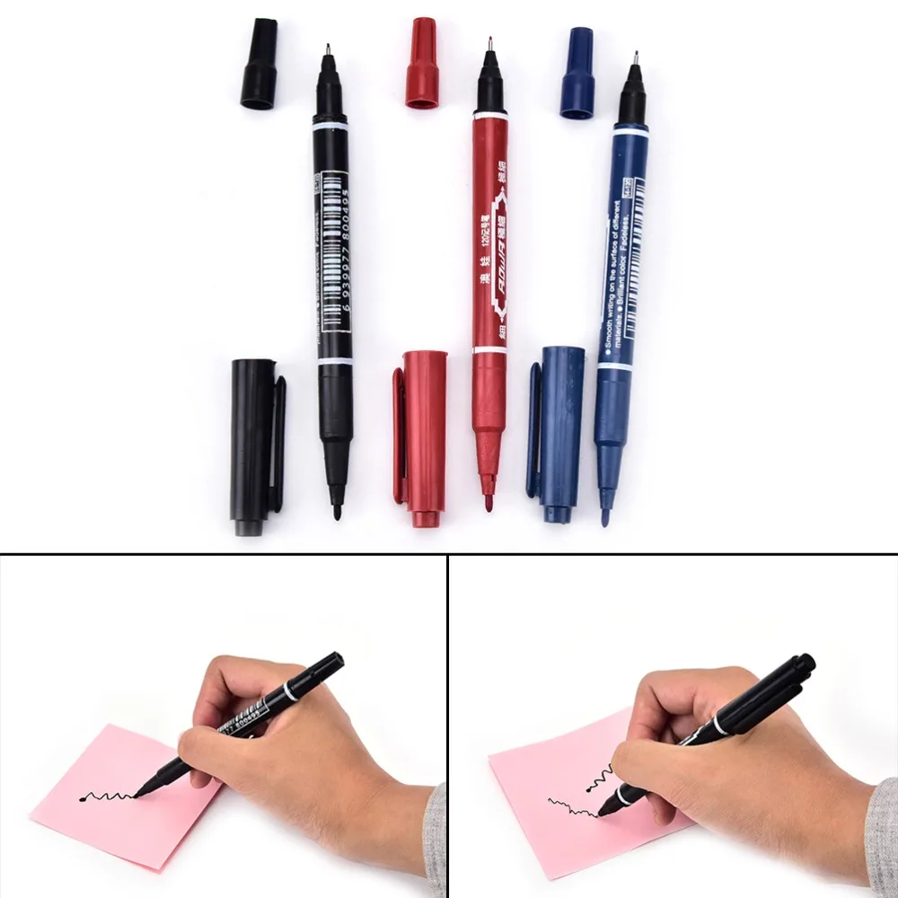 3PCS 3 Colors Practical Double Hand Marker Pens Waterproof Ink Portable Fine Colour Marker Pen Stationery
3PCS 3 Colors Practical Double Hand Marker Pens Waterproof Ink Portable Fine Colour Marker Pen Stationery