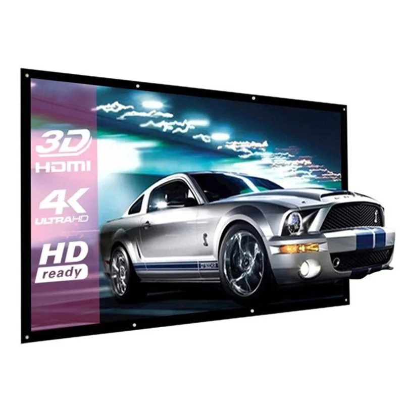 Portable Projector Screen Simple Foldable Polyester Cover Cloth Projection Screens For Wall Mounted Home Theater Outdoor
Portable Projector Screen Simple Foldable Polyester Cover Cloth Projection Screens For Wall Mounted Home Theater Outdoor