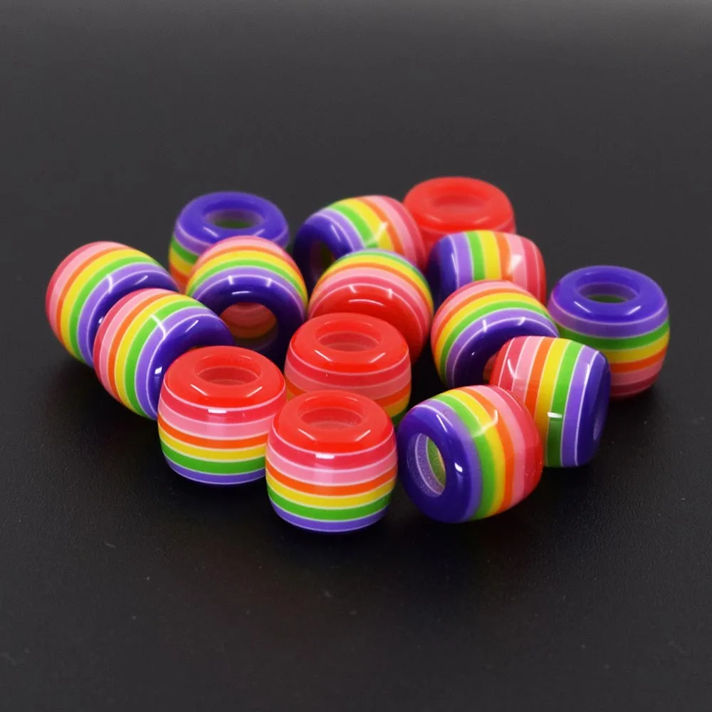 30pcs Big Hole DIY Bracelet Accessory Handcraft Department Fringe Beads 12MM RED Rainbow Resin Stripe Beads jewelry Findings
30pcs Big Hole DIY Bracelet Accessory Handcraft Department Fringe Beads 12MM RED Rainbow Resin Stripe Beads jewelry Findings