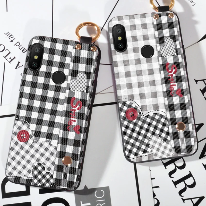 Wrist Strap phone case For Xiaomi Redmi Note 5 Pro / S2 Lattice Printing Love Silicone Case For Redmi Note 6 7 Pro Cover Cloth
Wrist Strap phone case For Xiaomi Redmi Note 5 Pro / S2 Lattice Printing Love Silicone Case For Redmi Note 6 7 Pro Cover Cloth