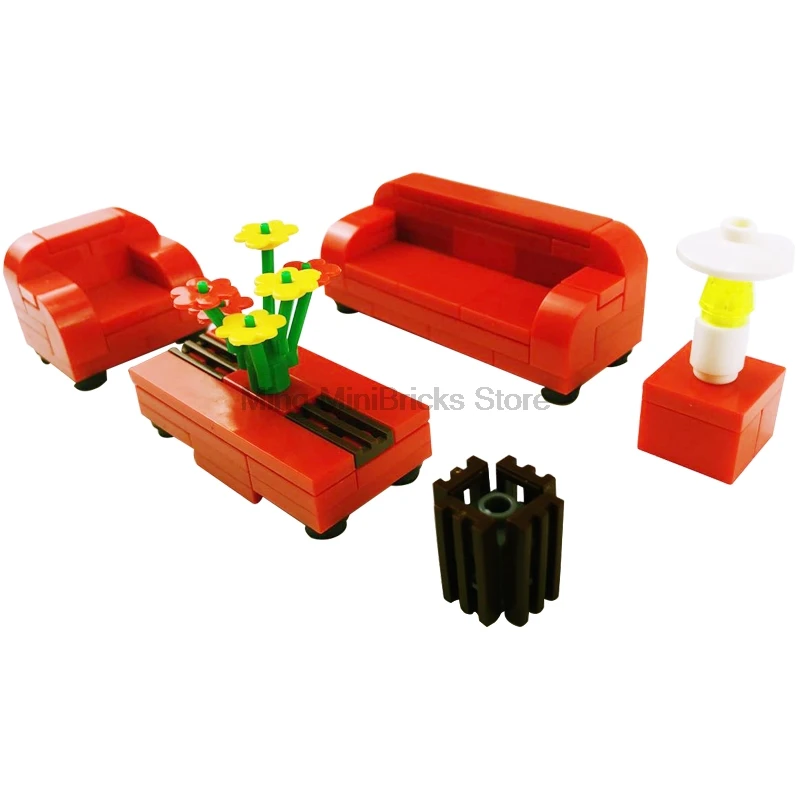 Locking City Creative element Red Sofa MOC Creator Home Combination Model Children Building Block Toys Compatible With Lockings
Locking City Creative element Red Sofa MOC Creator Home Combination Model Children Building Block Toys Compatible With Lockings