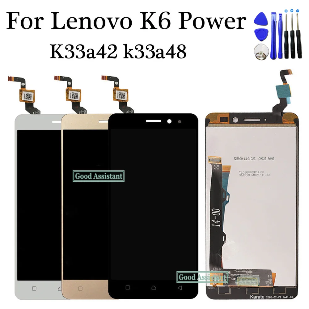 100% Tested High Quality 5.0 inch For Lenovo K6 Power K33a42 k33a48 Touch Screen Digitizer Glass + LCD Display Assembly + Tools
100% Tested High Quality 5.0 inch For Lenovo K6 Power K33a42 k33a48 Touch Screen Digitizer Glass + LCD Display Assembly + Tools