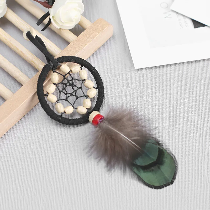 Key Chain Ring Feather Tassels Mini Indiana Dream Catcher Hanging Ffor Car Keyring Keychain Decor Wind Chimes
Key Chain Ring Feather Tassels Mini Indiana Dream Catcher Hanging Ffor Car Keyring Keychain Decor Wind Chimes