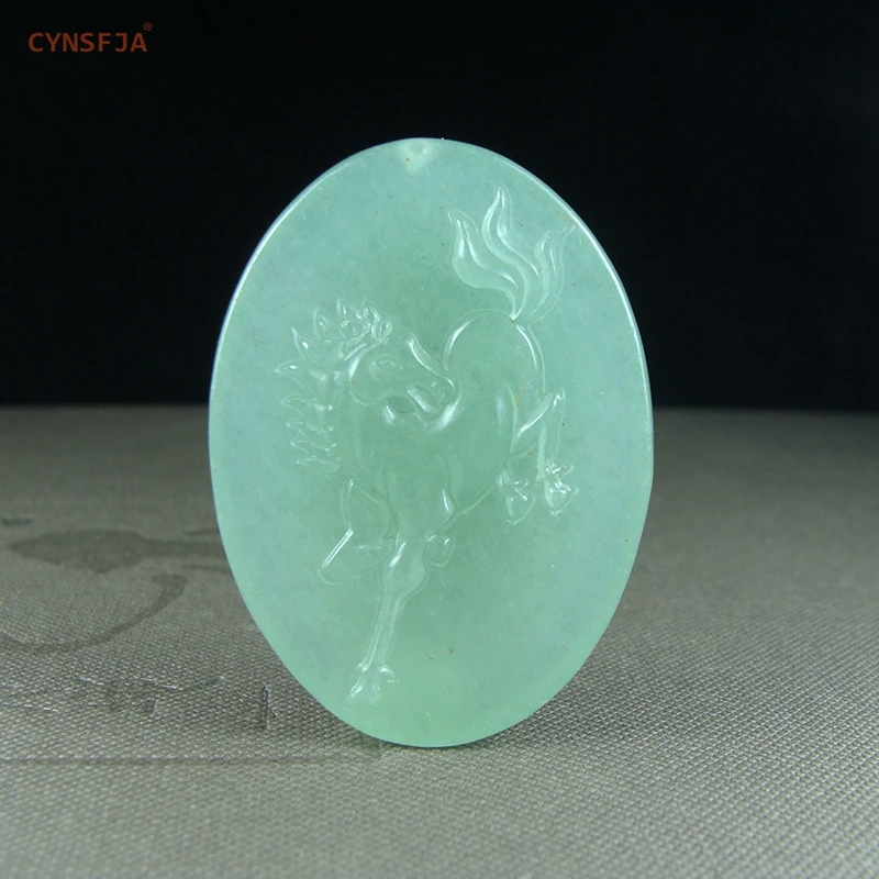 Certified Natural Quartzite Jade Charms Pendants Necklace Lucky Horse Jade Pendant Green Hand-carved High Quality Best Gifts
Certified Natural Quartzite Jade Charms Pendants Necklace Lucky Horse Jade Pendant Green Hand-carved High Quality Best Gifts