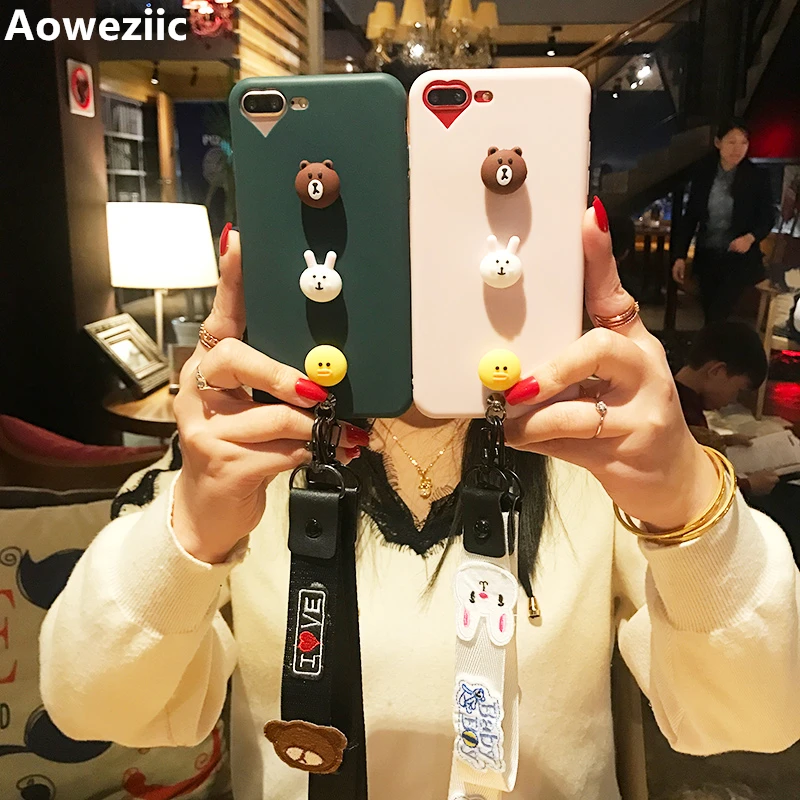 Aoweziic Mobile phone shell silicone soft shell 6S case cartoon lanyard For iphone X XS all inclusive 7 8plus women fall
Aoweziic Mobile phone shell silicone soft shell 6S case cartoon lanyard For iphone X XS all inclusive 7 8plus women fall