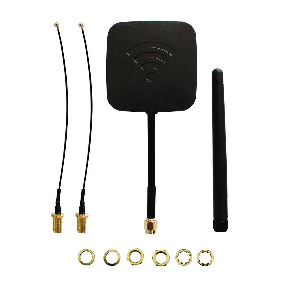 RC Toy Accessories 5.8Ghz 14dBi High Gain Panel Antenna and 2.4GHz 3dBi Antenna Kit for Hubsan H501S FPV Distance Enhanced
RC Toy Accessories 5.8Ghz 14dBi High Gain Panel Antenna and 2.4GHz 3dBi Antenna Kit for Hubsan H501S FPV Distance Enhanced