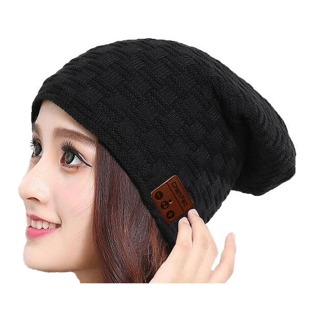 Winter Warm Bluetooth Headset Hat Smart Wireless Earphone Headphone with Mic Speaker Cap Fashion Outdoor Sport Stereo Music Hat