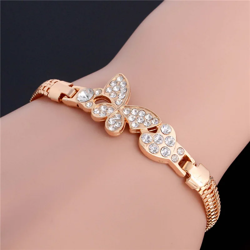 H:HYDE Brand Fashion Romantic Butterfly Charm Bracelet Gold Color With Austria Rhinestone Pulseras Fine Jewelry For Women
H:HYDE Brand Fashion Romantic Butterfly Charm Bracelet Gold Color With Austria Rhinestone Pulseras Fine Jewelry For Women