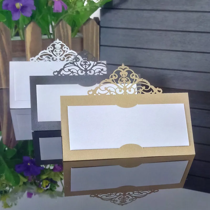 100 Pcs Laser Cut Name Place Card Wedding Decor Party Table Decoration Chic Pearlescent Table Card Centerpieces Supplies 5ZZ38
100 Pcs Laser Cut Name Place Card Wedding Decor Party Table Decoration Chic Pearlescent Table Card Centerpieces Supplies 5ZZ38