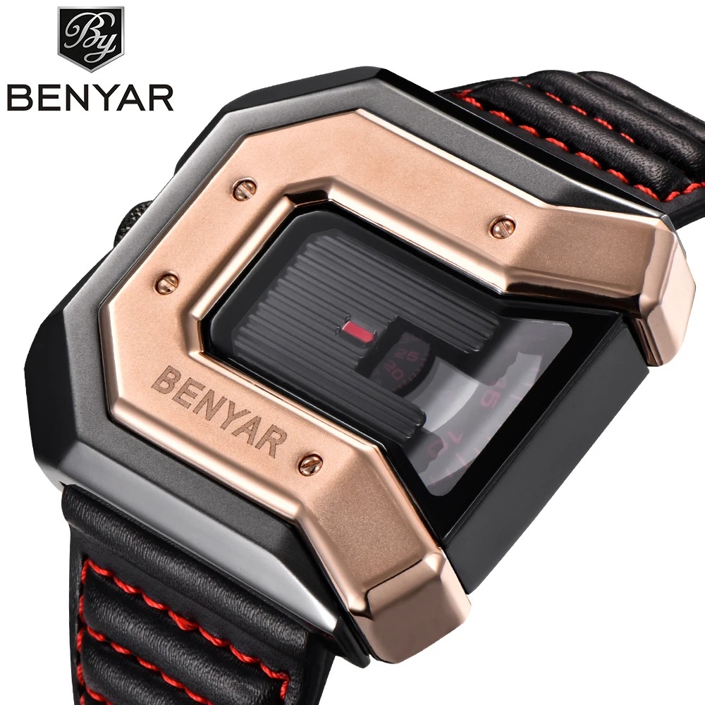 2018 Luxury New Style BENYAR Fashion Large Face Black Steel Leather Band Sport Military Quartz Wrist Watch Men Relogio Masculino
2018 Luxury New Style BENYAR Fashion Large Face Black Steel Leather Band Sport Military Quartz Wrist Watch Men Relogio Masculino