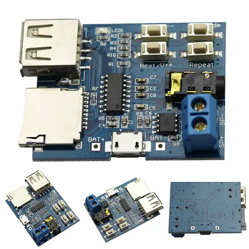 Onsale 1pc MP3 Format TF Card U Disk Decoder Board Built-in Amplifier Decoding Audio Player Mp3 Module Mayitr