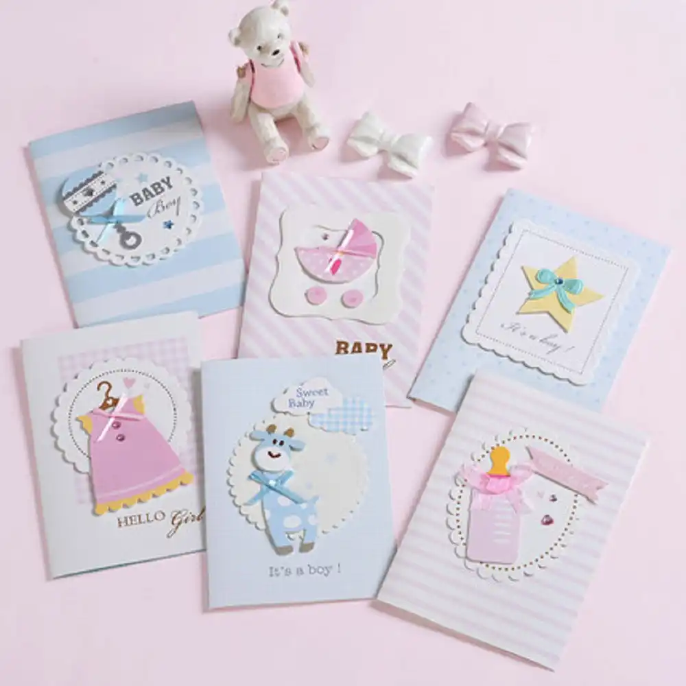 eno greeting new baby cards 3d paper baby boy girl handmade