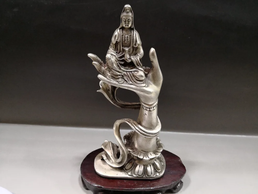 Chinese old Decoration plated silver Carving fine workmanship fingered citron Guanyin
Chinese old Decoration plated silver Carving fine workmanship fingered citron Guanyin