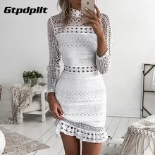 Gtpdpllt New Vintage hollow out lace dress women Elegant Long sleeve white dress summer chic party sexy dress vestidos robe
Gtpdpllt New Vintage hollow out lace dress women Elegant Long sleeve white dress summer chic party sexy dress vestidos robe
