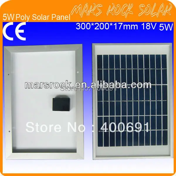 5W 18V Poly Solar Panel Module with Special Technology, High Efficiency, Long Lifecycle, Hail Storm Proof, Nice Appearance
5W 18V Poly Solar Panel Module with Special Technology, High Efficiency, Long Lifecycle, Hail Storm Proof, Nice Appearance