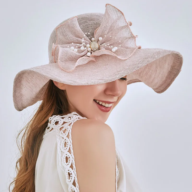 Sun Screen Fedoras Hat Female Summer Flowers Outdoor Sunshade Visor Cap Korean Version Beach Cotton Church Party Lady Caps H6502
Sun Screen Fedoras Hat Female Summer Flowers Outdoor Sunshade Visor Cap Korean Version Beach Cotton Church Party Lady Caps H6502