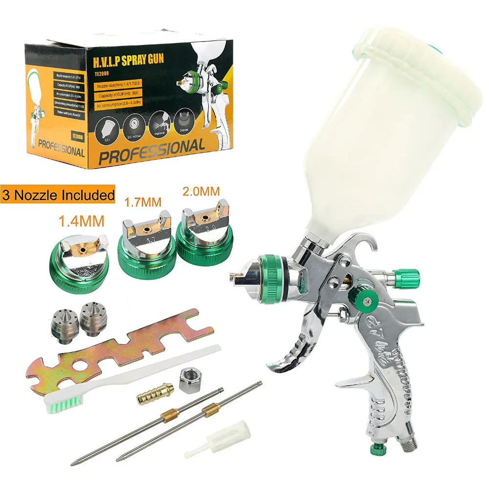 HVLP Paint Spray Gun Set 1.4mm 1.7mm 2.0mm Steel Nozzle Cars Painting Furnitures DIY Painting Kit Spray Gun Car Auto Repair Tool
HVLP Paint Spray Gun Set 1.4mm 1.7mm 2.0mm Steel Nozzle Cars Painting Furnitures DIY Painting Kit Spray Gun Car Auto Repair Tool