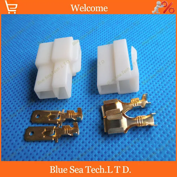6.3mm 2 Way/pin Electrical Connector Kits, Male and Female socket plug for Motorcycle Car
6.3mm 2 Way/pin Electrical Connector Kits, Male and Female socket plug for Motorcycle Car