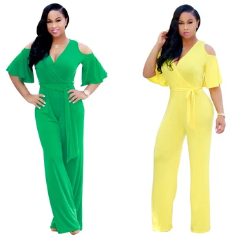 Fashion Summer Rompers Women Jumpsuits Solid Color Green and Yellow Off Shoulder Casual Jumpsuit Macacao Feminino
Fashion Summer Rompers Women Jumpsuits Solid Color Green and Yellow Off Shoulder Casual Jumpsuit Macacao Feminino