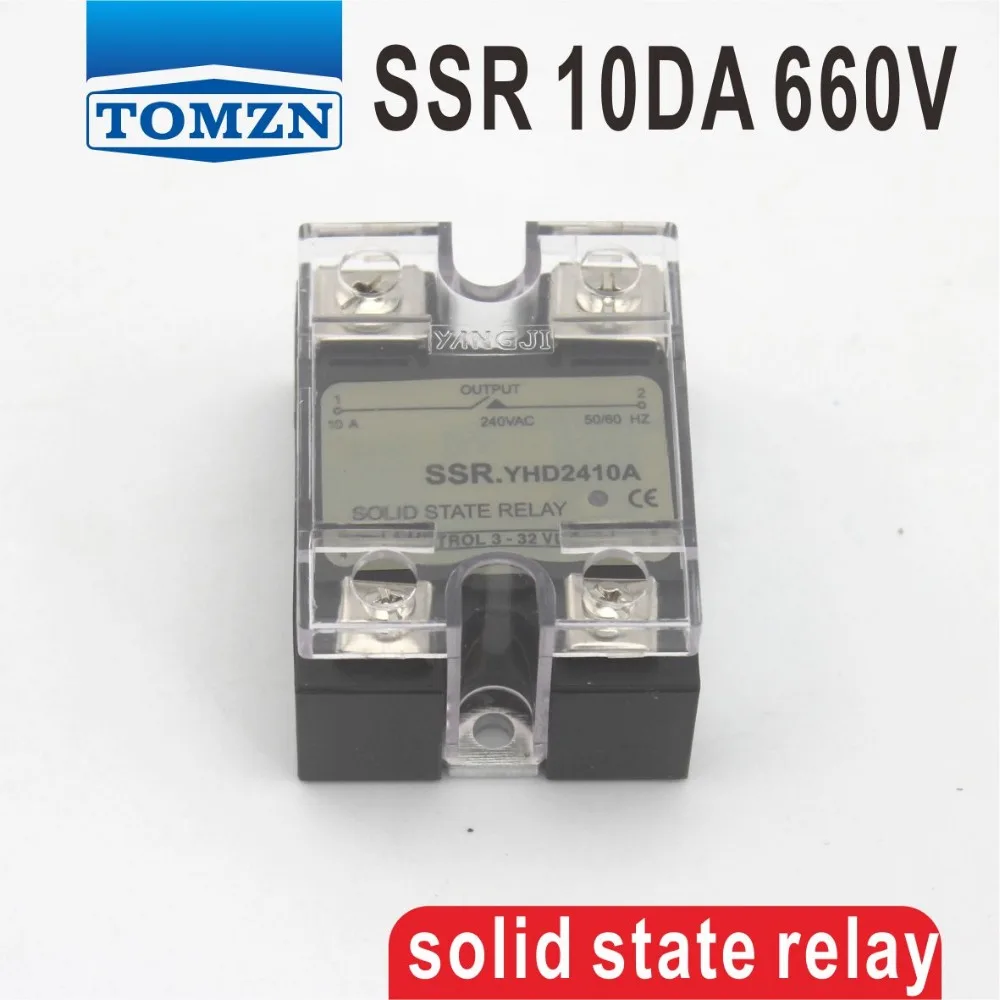 10DA SSR Control 3-32V DC output 48~660VAC High voltage single phase AC solid state relay
10DA SSR Control 3-32V DC output 48~660VAC High voltage single phase AC solid state relay