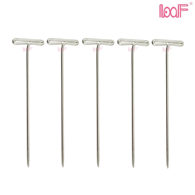 LOOF 50pcs 14mm width 51mm length T pins for wig fix on canvas block head wig toupee making tools
LOOF 50pcs 14mm width 51mm length T pins for wig fix on canvas block head wig toupee making tools