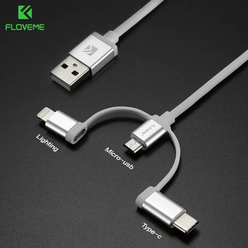 FLOVME 3 in 1 USB Cable for iPhone X 8 Plus Micro USB Type C Cable for Samsung S9 S8 Type-C Mobile Phone Charger Cables Cord 1M
FLOVME 3 in 1 USB Cable for iPhone X 8 Plus Micro USB Type C Cable for Samsung S9 S8 Type-C Mobile Phone Charger Cables Cord 1M