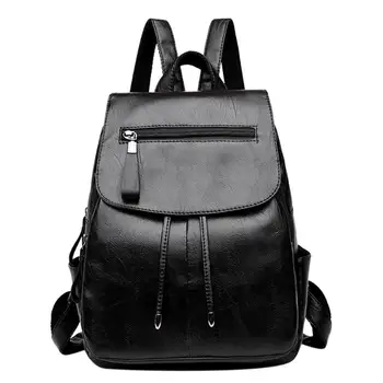 Simple Women PU Leather Vintage Shoulder School Bookbag Zipper Solid Color Travel Casual Backpacks leather backpack women black
Simple Women PU Leather Vintage Shoulder School Bookbag Zipper Solid Color Travel Casual Backpacks leather backpack women black