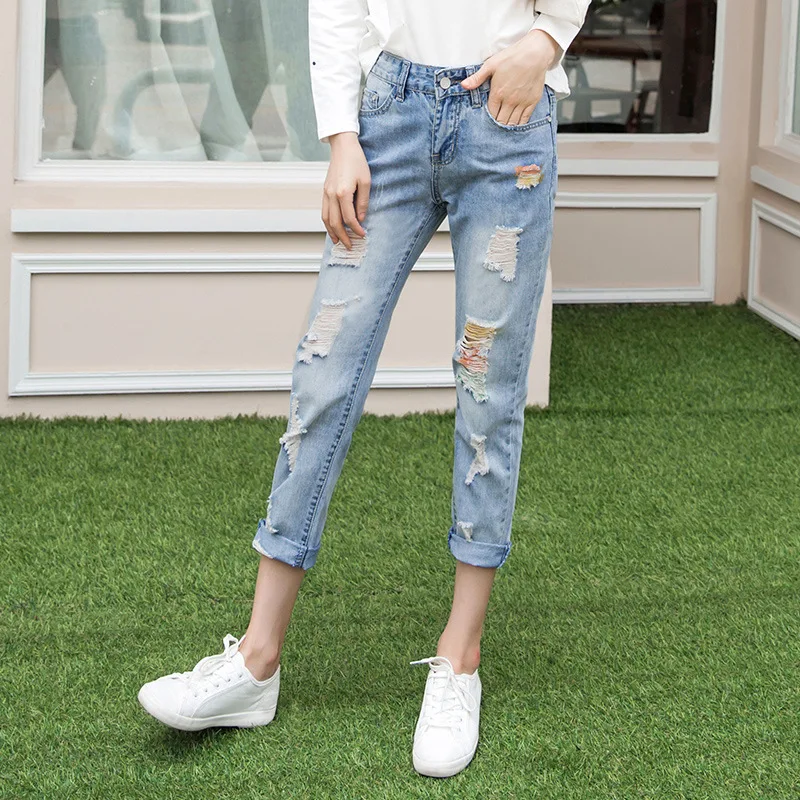 Jeans Woman Special Offer Cotton In The Autumn Of 2016 New Korean Personality Jeans Pants Baggy Nine Beggar Woman Wholesale 
Jeans Woman Special Offer Cotton In The Autumn Of 2016 New Korean Personality Jeans Pants Baggy Nine Beggar Woman Wholesale
