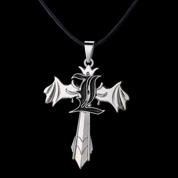 HSIC New Death Note L Logo Cross Pendant Necklace Cospaly Necklace For Men Women Christmas Gifts
HSIC New Death Note L Logo Cross Pendant Necklace Cospaly Necklace For Men Women Christmas Gifts