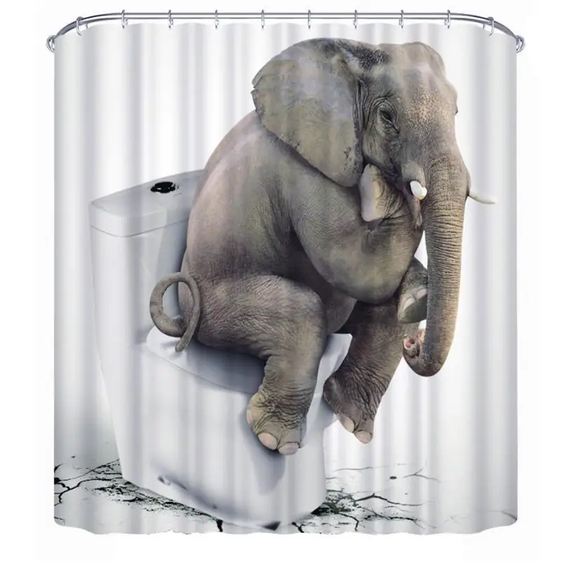 3D Custom Colorful Elephant print Fabric Modern Shower Curtain Bathroom eco-Friendly Large Waterproof Bath Curtain Bathroom
3D Custom Colorful Elephant print Fabric Modern Shower Curtain Bathroom eco-Friendly Large Waterproof Bath Curtain Bathroom