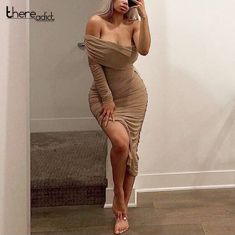2019 Pleated Bodycon Maxi Dresses Women One Sleeve Off Shoulder Tube Dresses Split Backless Party Dresses Vestidos
2019 Pleated Bodycon Maxi Dresses Women One Sleeve Off Shoulder Tube Dresses Split Backless Party Dresses Vestidos
