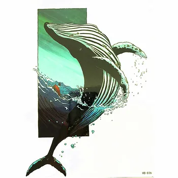 New arrive 2017 Fashion watertransfer sticker cool whale Waterproof Temporary Tattoo Sticker arm tottoo makeup body tattoos 836
New arrive 2017 Fashion watertransfer sticker cool whale Waterproof Temporary Tattoo Sticker arm tottoo makeup body tattoos 836