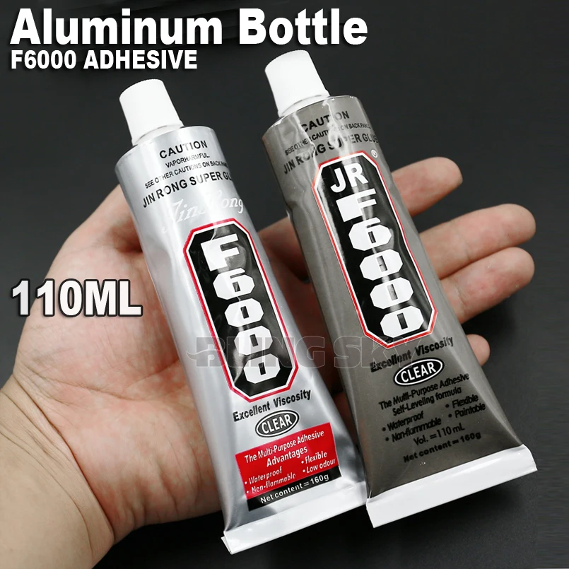 High Quality! 110ml 160g F6000 Aluminum Bottle Adhesive Glue, gel multi purpose work for DIY Nail Art jewelry crystal rhinestone
High Quality! 110ml 160g F6000 Aluminum Bottle Adhesive Glue, gel multi purpose work for DIY Nail Art jewelry crystal rhinestone