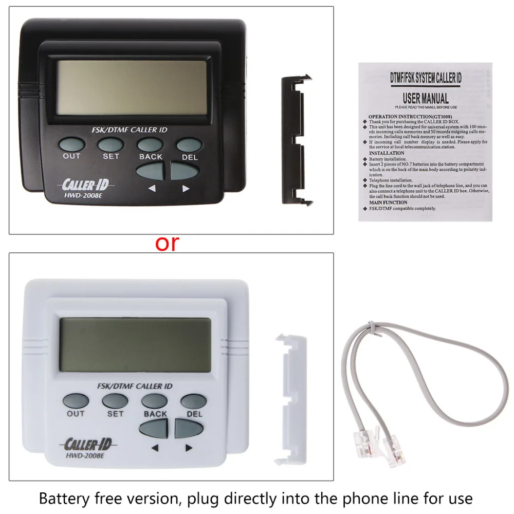 New Caller ID Box Dual Signal FSK/DTMF Telephone Call Box Caller ID Mobile Phone LCD Display hot
New Caller ID Box Dual Signal FSK/DTMF Telephone Call Box Caller ID Mobile Phone LCD Display hot