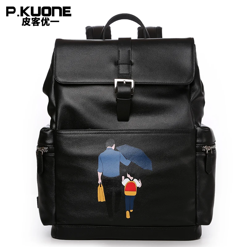 Famous brand First layer of Genuine leather Men's Backpack Fashion printing backpack Soft Cowskin Father's travel bags
Famous brand First layer of Genuine leather Men's Backpack Fashion printing backpack Soft Cowskin Father's travel bags