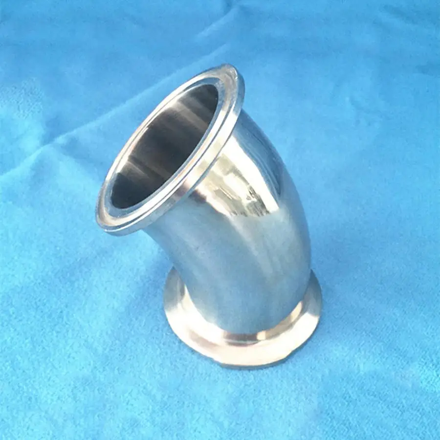 1.5" Tri Clamp x 19mm 3/4" Pipe OD SUS 304 Stainless Steel 45 Degree Elbow Sanitary Fitting Home Brew Beer Wine
1.5" Tri Clamp x 19mm 3/4" Pipe OD SUS 304 Stainless Steel 45 Degree Elbow Sanitary Fitting Home Brew Beer Wine