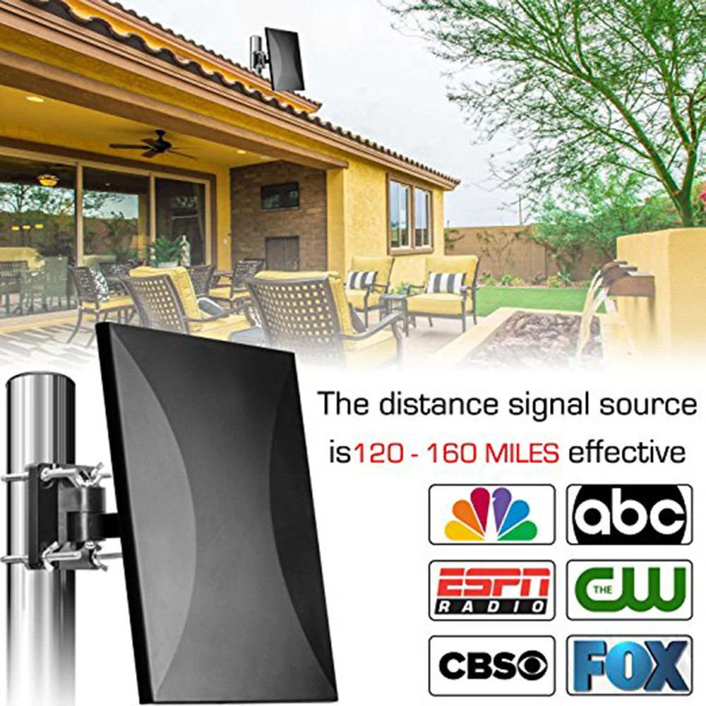 SATXTREM Antenna TV Digital 160 Miles Range Outdoor Indoor Signal Reception with Amplifier Booster 32.8ft cable TV Antenna
SATXTREM Antenna TV Digital 160 Miles Range Outdoor Indoor Signal Reception with Amplifier Booster 32.8ft cable TV Antenna