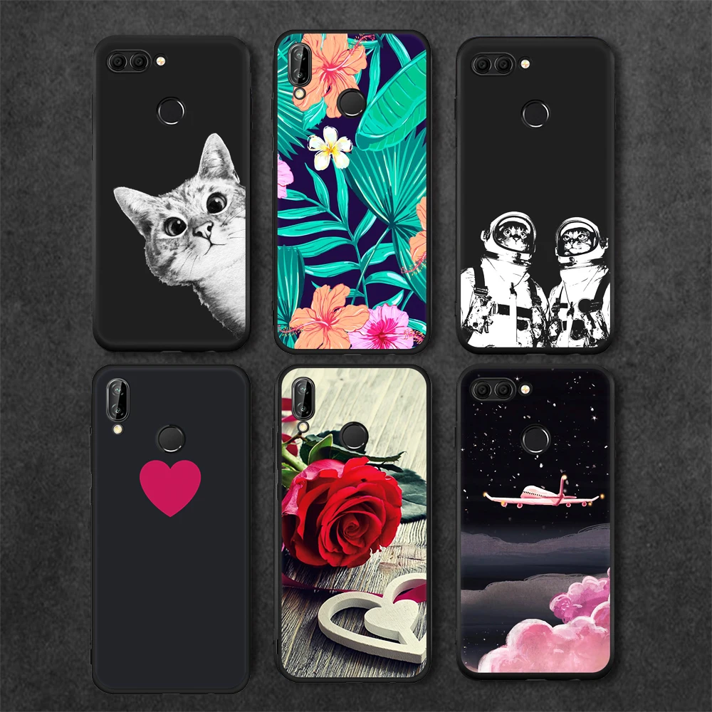 Heart Pattern TPU Back Cover Cases For Huawei Mate 10 Lite Pro Y9 2018 Enjoy 8 Plus Nova 2i Space Rose Case Honor 9 |