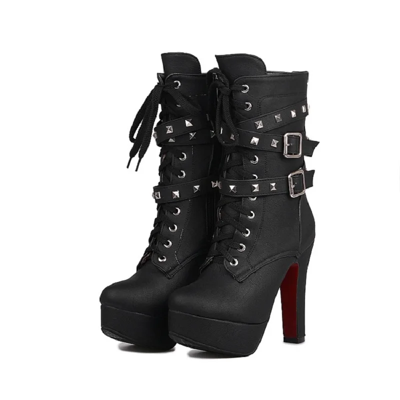 Original Intention Stylish Women Ankle Boots Platform Rivets Round Toe Combat Boots Black Beige Nude Brown Shoes Woman Plus Size
Original Intention Stylish Women Ankle Boots Platform Rivets Round Toe Combat Boots Black Beige Nude Brown Shoes Woman Plus Size