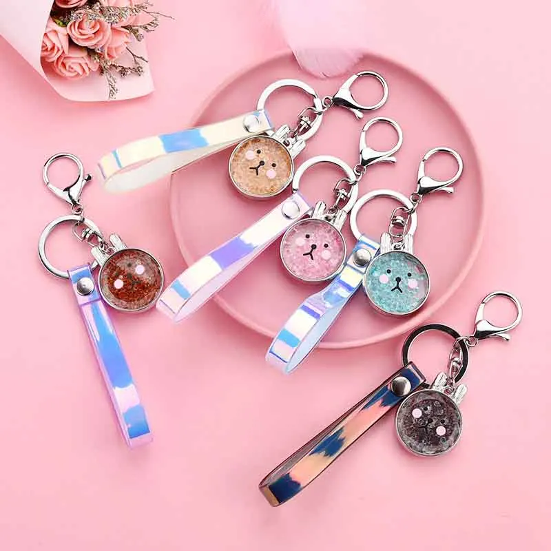 Explosion models creative rabbit expression pack smiley quicksand keychain pendant laser bright leather rope car pendant
Explosion models creative rabbit expression pack smiley quicksand keychain pendant laser bright leather rope car pendant